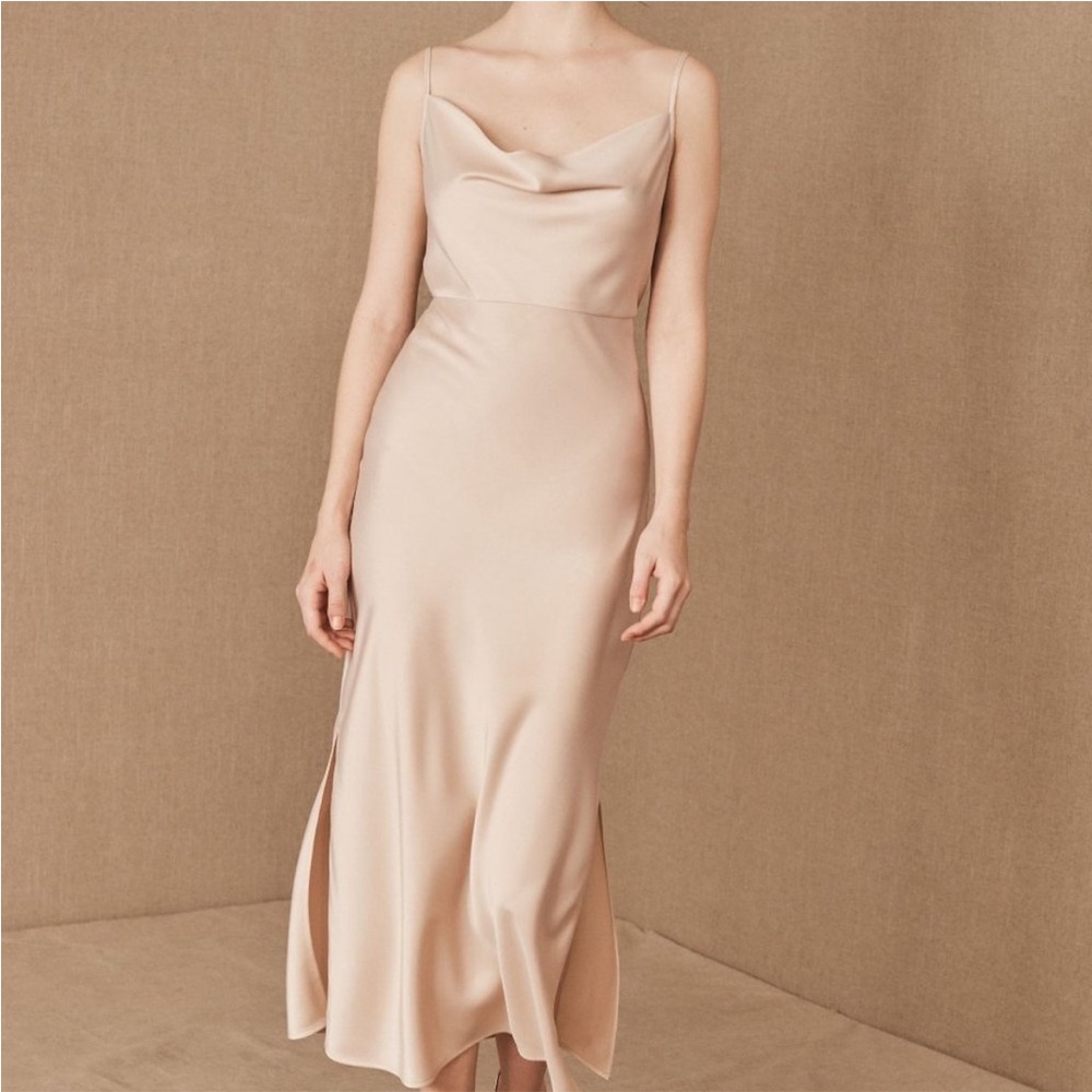 BHLDN Blush Oyster Crème Kari Bridesmaid Dress NWT Size 4